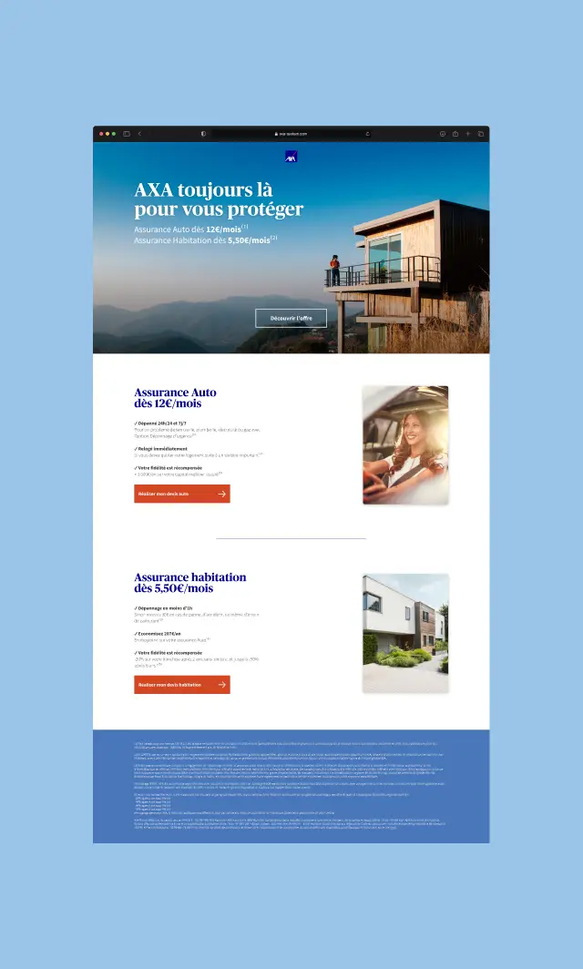 Page Web AXA 2