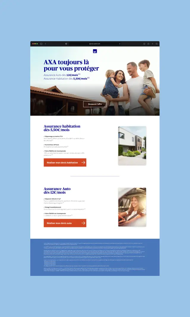 Page Web AXA